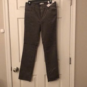 Loft gray corduroy modern straight pants